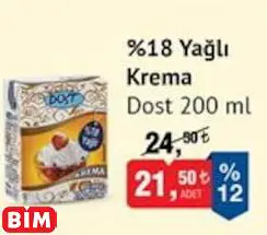 DOST %18 YAĞLI KREMA